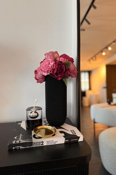 Siyah Dekoratif Iskandinav 6,5x22cm Doğa Dostu Biyoplastik 3d