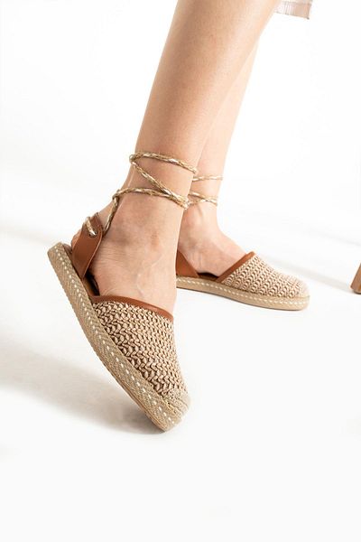 HVZ Exclusive Women's Straw Sole Ankle Strap Espadrille Comfortable and Ergonomic Shoes