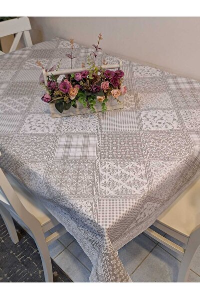 Başak Ev Tekstili 120x150 Patterned Wipeable Non-slip BasePvcOilcloth - Ready Table Cloth
