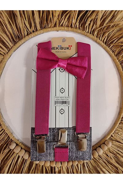NEKİBUKİ Trouser Suspenders and Bow Tie Set 1-8 Years