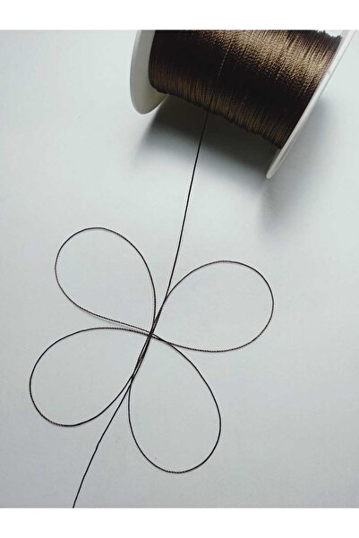 Eskişehir hobi sanat Καφέ κορδόνι χάντρας προσευχής 100 μέτρων - 0,5 mm