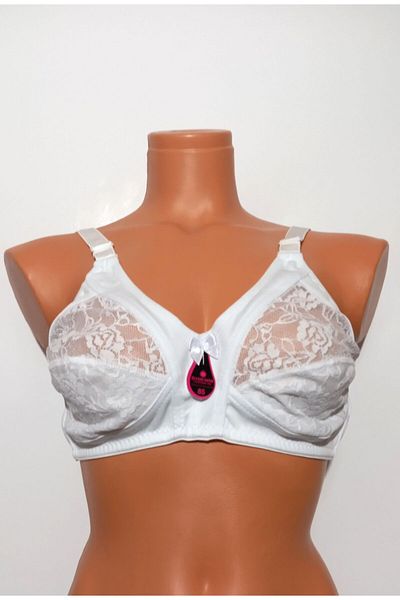 TRENT Fixed Strap and Lace Freshness B-Cup Bra - No Padding and No Underwire