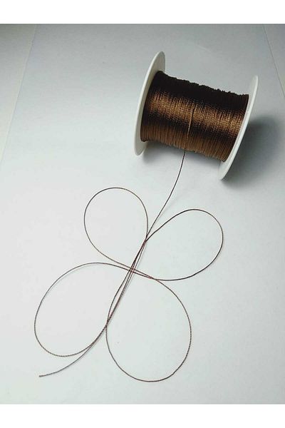 Eskişehir hobi sanat 100 μέτρα κανέλα καφέ κορδόνι χάντρες προσευχής - 0,5 mm