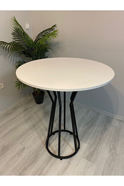 Resa mobilya design Bistro Masası Bar Masası Yemek Masası Mdf 90 Çap 1 Masa 2-4 Kişilik