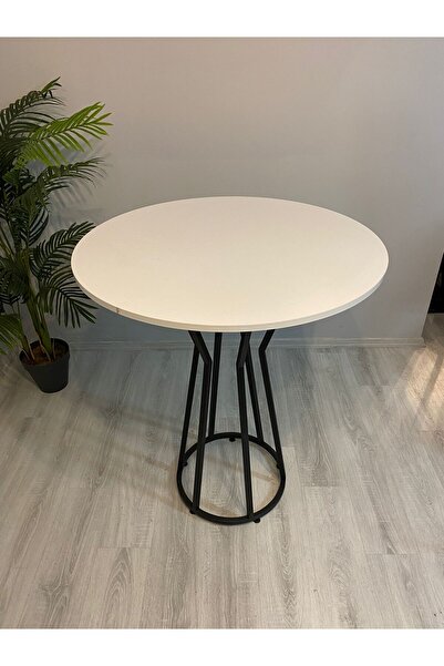 Resa mobilya design Bistro Masası Bar Masası Yemek Masası Mdf 90 Çap 1 Masa 2-4 Kişilik