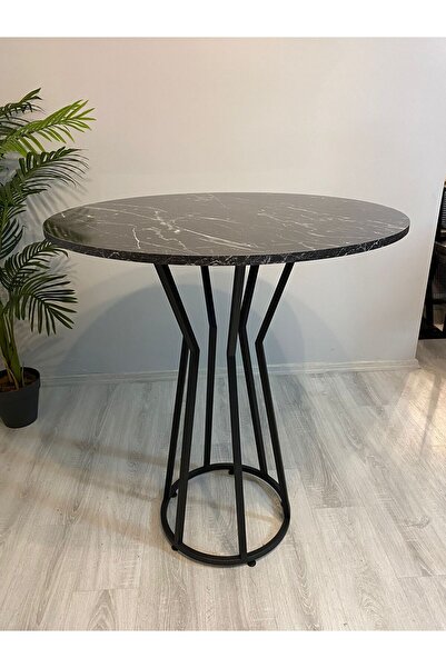 Resa mobilya design Bistro Masası Mdf Bar Masası Yemek Masası 90 Çap 1 Masa 2-4 Kişilik