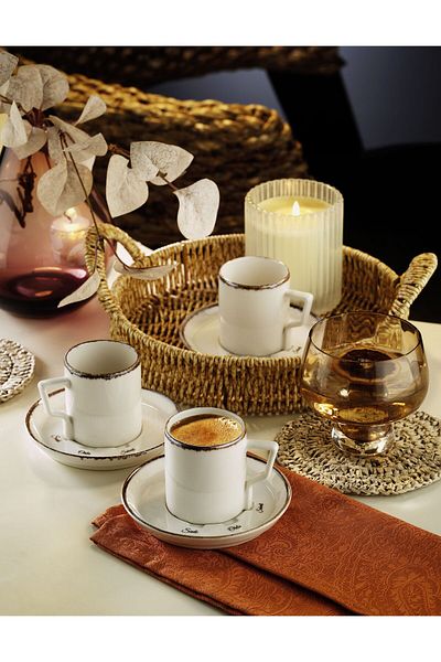 OLİKA Mira 12 Piece Cup Set Wood