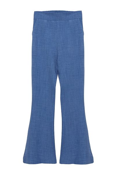 Quzu High Waist Pocket Trousers Indigo