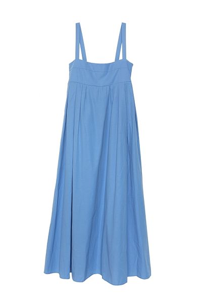 Quzu Strappy Long Dress Blue