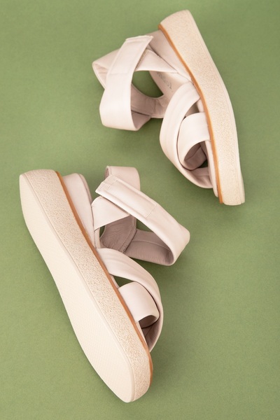 Gondol Sandale de damă din piele naturală cu velcro Elnr.481