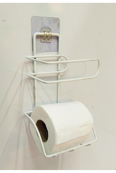 vipgross حامل ورق التواليت الأبيض اللاصق المعجزة مع عبوات إعادة التعبئة