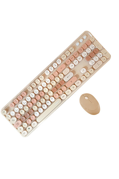 Microcase Mofii Sweet Serisi Renkli Kablosuz Klavye Mouse Set Türkçe AL4259