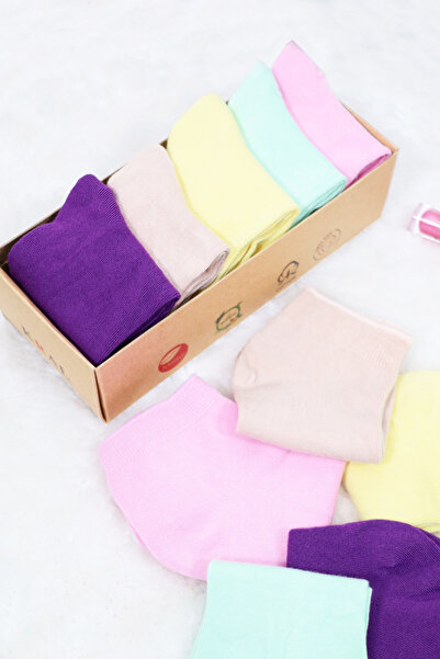 Miss Lana Γυναικείες κάλτσες χωρίς ραφές, αρωματικές (5 ΖΕΥΓΑ) Σετ κάλτσες μποτάκια μπαμπού σε συσκευασία δώρου