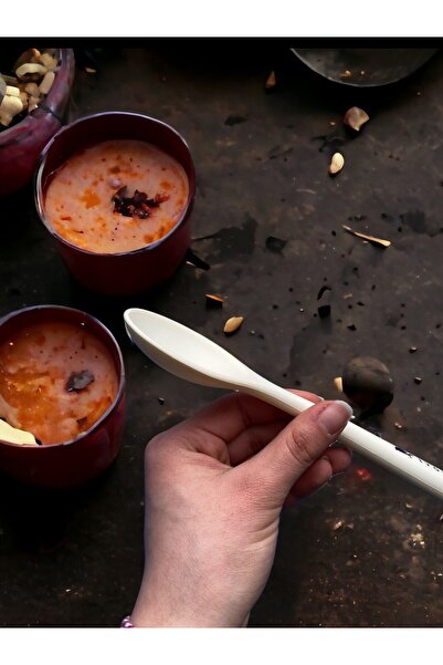 Multiamo Hard Tip Heat Resistant Fireproof Non-Stick Silicone Long Short Deep Spoon 28 cm-20 cm / Short Spoon 22 cm