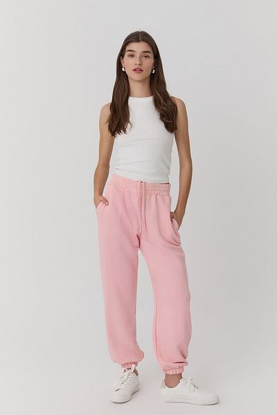 Quzu Pocketed Jogger Sweatpants Pink