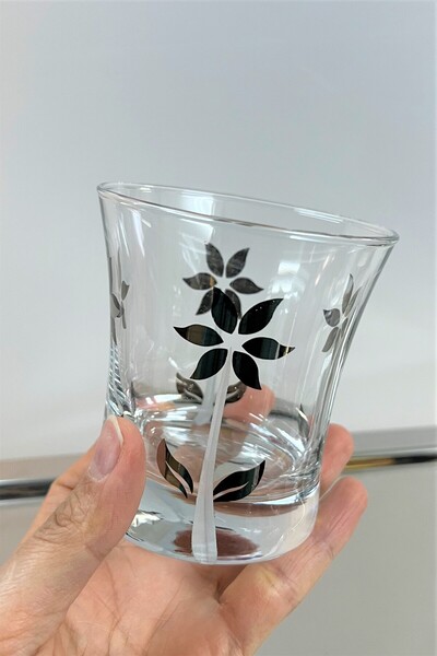 DECOSTYLE 420014 Flower Baskılı Ve Dekorlu Paşabahçe Azur Su Bardak 240cc 6'lı