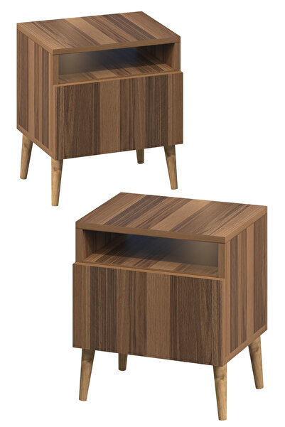 Monte Sehpa Luce Kapaklı Komodin 2'li Set