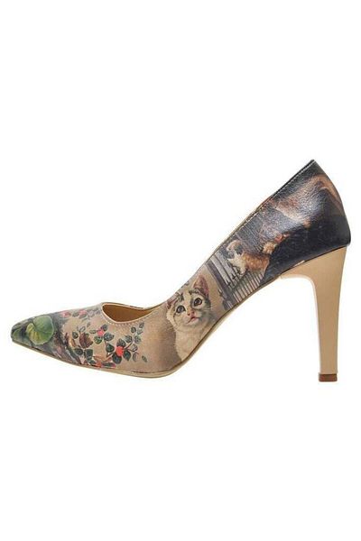 Dogo Stiletto multicolor din piele vegană de damă - Design Bee N Cat