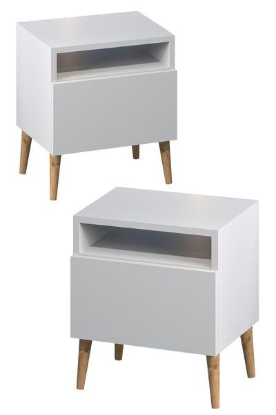 Monte Sehpa Luce Kapaklı Komodin 2'li Set