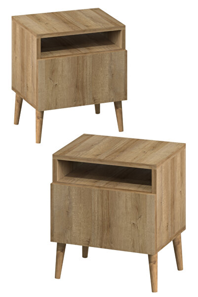 Monte Sehpa Luce Kapaklı Komodin 2'li Set