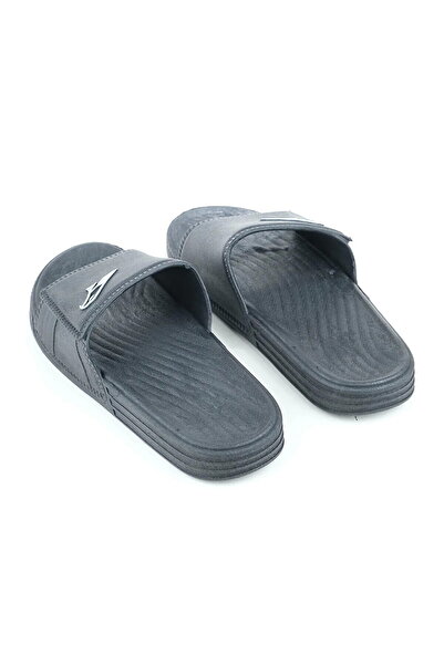 GEZER Erkek Kaymaz Terlik Balkon Plaj Havuz Islak Zemin Terliği Kartal Siyah