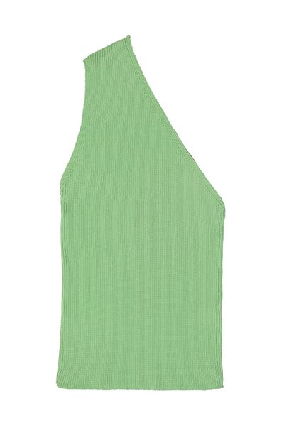 Quzu Bluză Tricotaj cu Un Umăr Mint