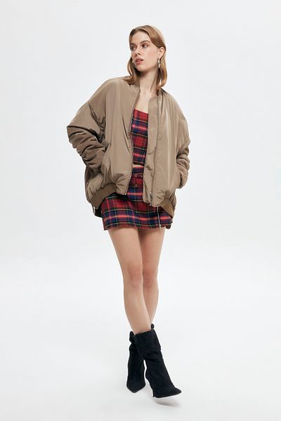 Quzu Oversize Puffer Jacket Khaki