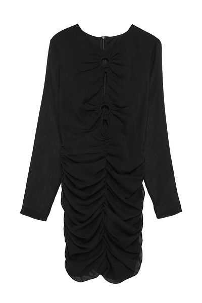Quzu Rochie mini Hoop decoltată neagră