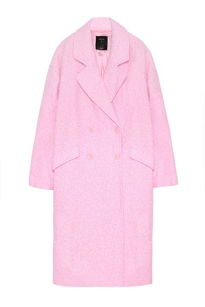 Quzu Melted Oversize Coat Pink