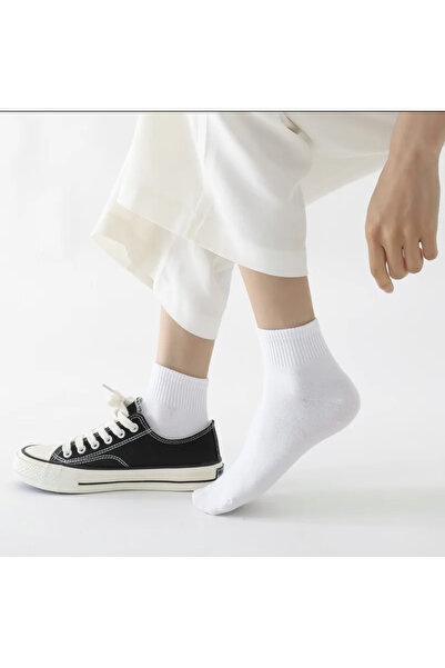 çorapdunyam Чифт от 6 бели памучни чорапи Yarim Koç