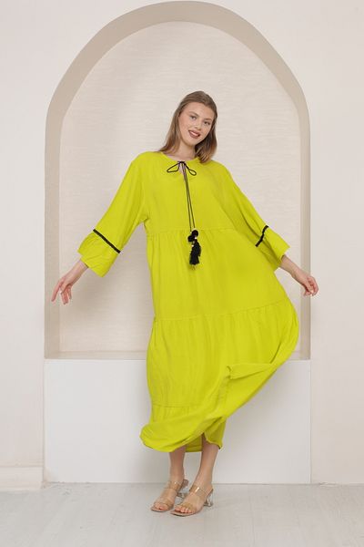 mervemoda Women's Plus Size Woven Dress