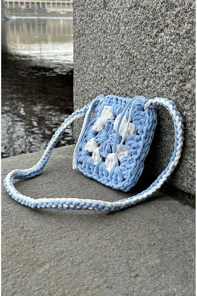 FIT & LUXURY Geantă crossbody cu curea cu motiv din țesătură reciclată de vară