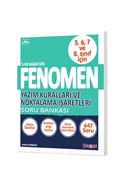 Kurmay Yayınları FENOMEN OKUL YAZIM KURALLARI VE NOKTALAMA İŞARETLERİ SORU BA...