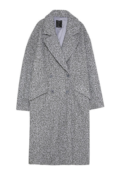 Quzu Melted Oversize Coat Anthracite