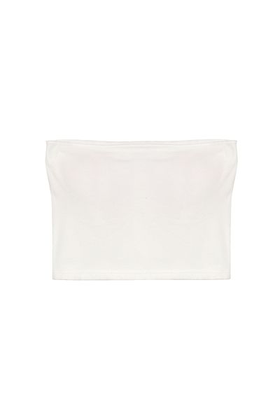 Quzu Basic Bustier Blouse Ecru