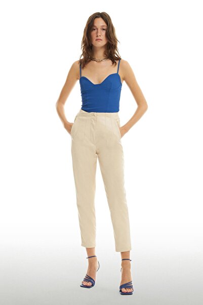 Quzu دارت مفصلة السراويل الجلدية الحجر