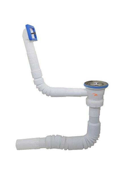 yıldırım nalbur DAMLALIKLI KÖRÜKLÜ SİFON YANDAN EVYE SİFON LAVABO BORUSU TAŞMALI