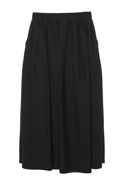 Quzu Pocket Detailed Voluminous Skirt Black
