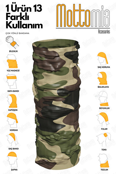 mottomia نمط التمويه العسكري تحت عنوان قماش فيسكوز عالي الجودة باندانا طوق الرقبة (النموذج: الطاقة)