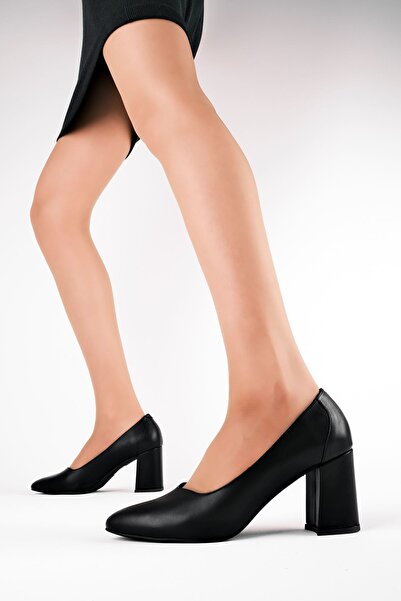 Lal Shoes & Bags Pantofi cu toc Nera din piele naturală pentru femei - negru