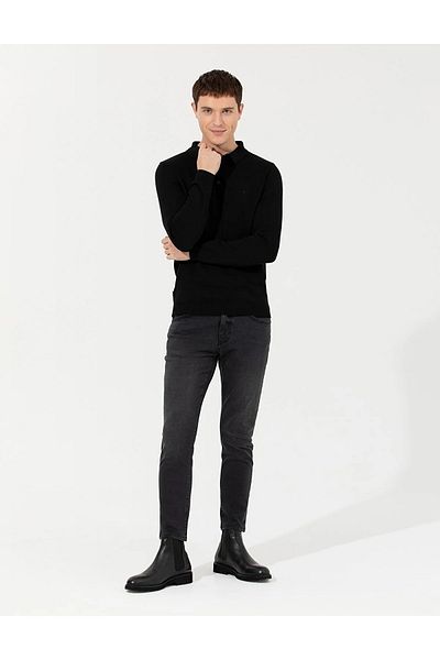 Pierre Cardin Erke Slim Fit Denim Trousers 1481354 Walker VR006 Anthracite