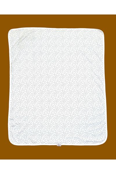 Alpar Tekstil Soft Cotton Double Layer Combed Baby Girl-Boy Swaddle Blanket / Black Spotted