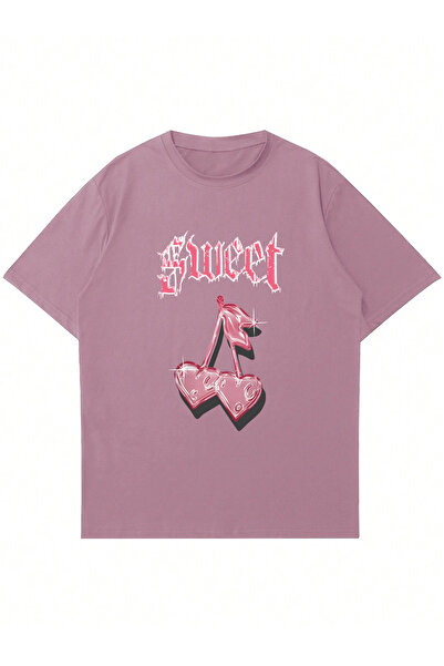 Ginevra Μπλουζάκι Unisex Crew Neck Sweet Printed Oversize
