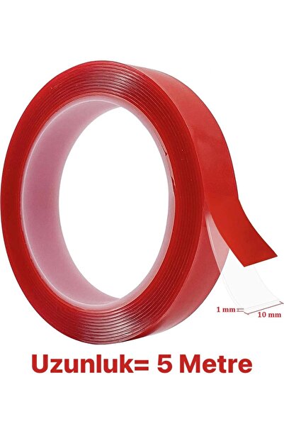 SİSA SENİSTESENAL Çift Taraflı Bant Şeffaf Silikonlu Su Geçirmez Akrilik Mont...