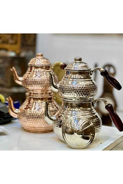 Yıldız çelik Bakır petek desenli nikelli büyük çaydanlık