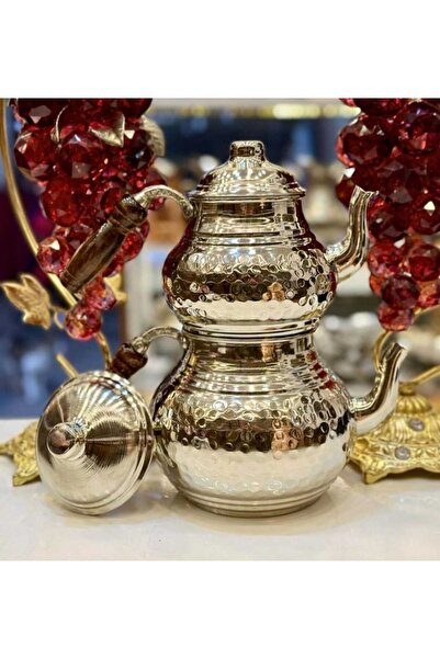 Yıldız çelik Bakır çekiç dövme nikel kaplama büyük çaydanlık