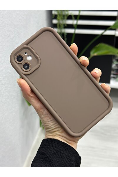 Go Aksesuar Iphone 11 Uyumlu ( 12 Görünümlü Köşeli ) Darbe Önleyici Mat Lansm...