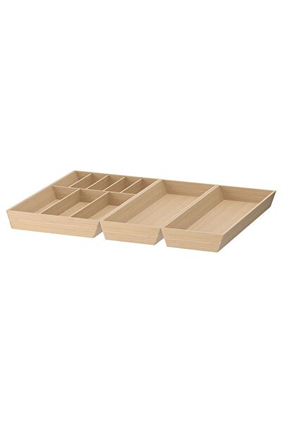 IKEA organizator sertar, bambus-antracit-alb, 72x50 cm