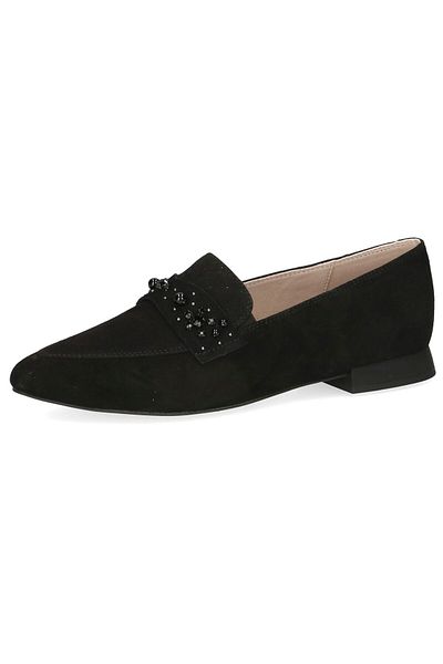 Caprice Damen Halbschuhe Slipper G-Weite 9-24203-42 Schwarz 004 Black Suede Leder mit CAP Memotion & CAP Me