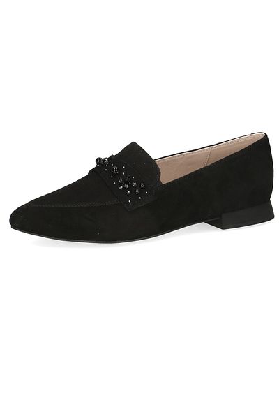 Caprice Damen Halbschuhe Slipper G-Weite 9-24203-42 Schwarz 004 Black Suede Leder mit CAP Memotion & CAP Me